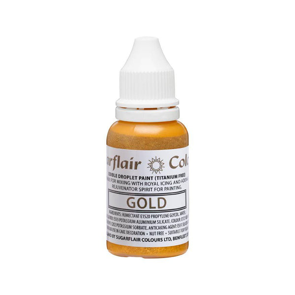 Peinture comestible Or Sugarflair
